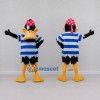 Custom Black and Blue Pirate Duck Character Mascot Costume Adult Full Body Suit for Theme Parties Custom Black and Blue Pirate Duck Character Mascot Costume Adult Full Body Suit for Theme Parties