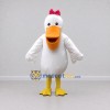 Custom White and Orange Duck Character with a Bow Mascot Costume Adult Full Body Suit for School Events Custom White and Orange Duck Character with a Bow Mascot Costume Adult Full Body Suit for School Events