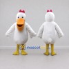 Custom White and Orange Duck Character with a Bow Mascot Costume Adult Full Body Suit for School Events Custom White and Orange Duck Character with a Bow Mascot Costume Adult Full Body Suit for School Events