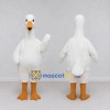 Custom White and Orange Goose Character Mascot Costume Adult Full Body Suit for Farm Events