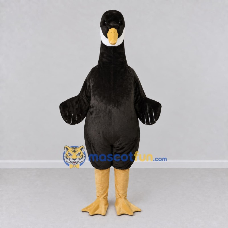 Custom Black and Yellow Goose Character Mascot Costume Adult Full Body Suit for Wildlife Events Custom Black and Yellow Goose Character Mascot Costume Adult Full Body Suit for Wildlife Events