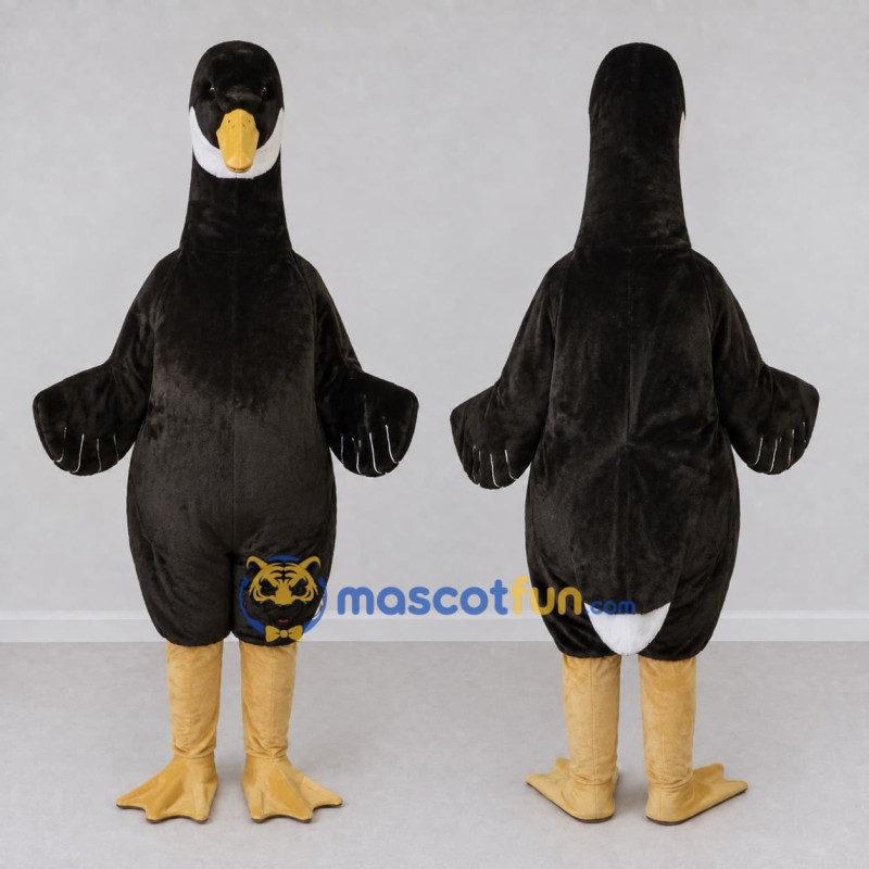 Custom Black and Yellow Goose Character Mascot Costume Adult Full Body Suit for Wildlife Events Custom Black and Yellow Goose Character Mascot Costume Adult Full Body Suit for Wildlife Events