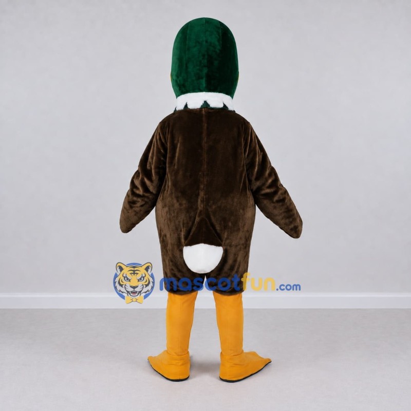 Custom Green and Brown Mallard Duck Character Mascot Costume Adult Full Body Suit for Wildlife Events Custom Green and Brown Mallard Duck Character Mascot Costume Adult Full Body Suit for Wildlife Events