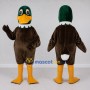 Custom Green and Brown Mallard Duck Character Mascot Costume Adult Full Body Suit for Wildlife Events
