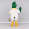 Custom Green and White Duck Character with Sunglasses Mascot Costume Adult Full Body Suit for Summer Events Custom Green and White Duck Character with Sunglasses Mascot Costume Adult Full Body Suit for Summer Events