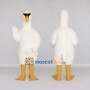 Custom White and Yellow Swan Character Mascot Costume Adult Full Body Suit for Wildlife Events