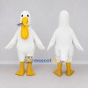 Custom White and Yellow Pelican Character Mascot Costume Adult Full Body Suit for Ocean Events Custom White and Yellow Pelican Character Mascot Costume Adult Full Body Suit for Ocean Events