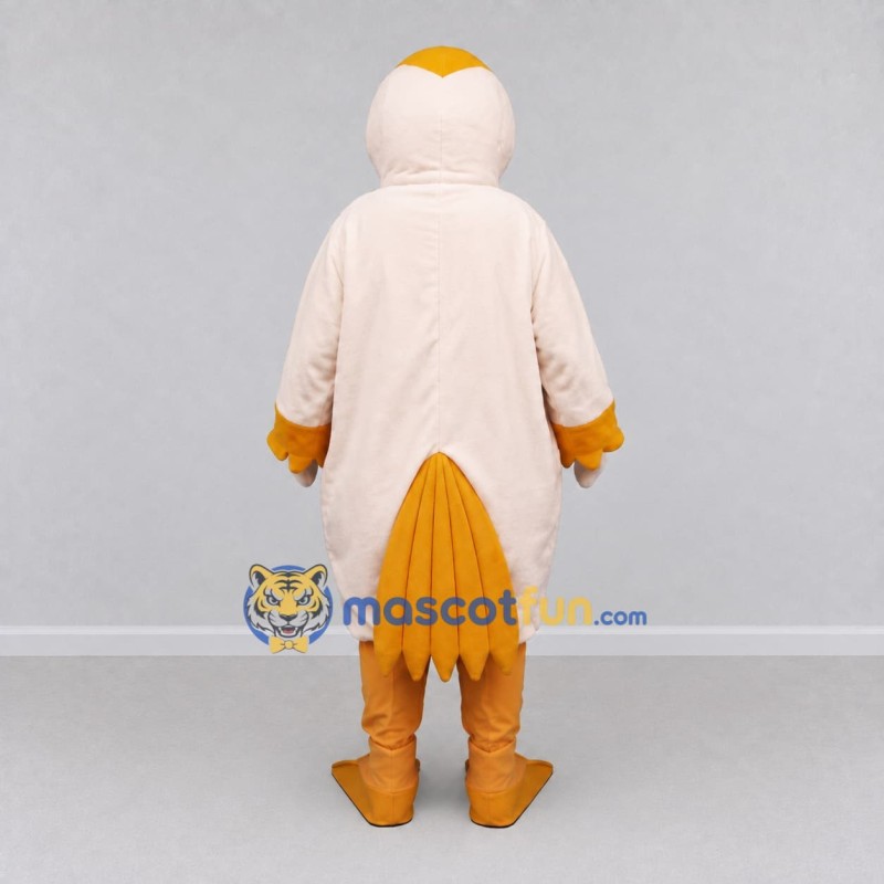 Custom Cream and Yellow Pelican Character Mascot Costume Adult Full Body Suit for Ocean Events