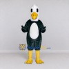 Custom Black and White Bird Character Mascot Costume Adult Full Body Suit for School Events