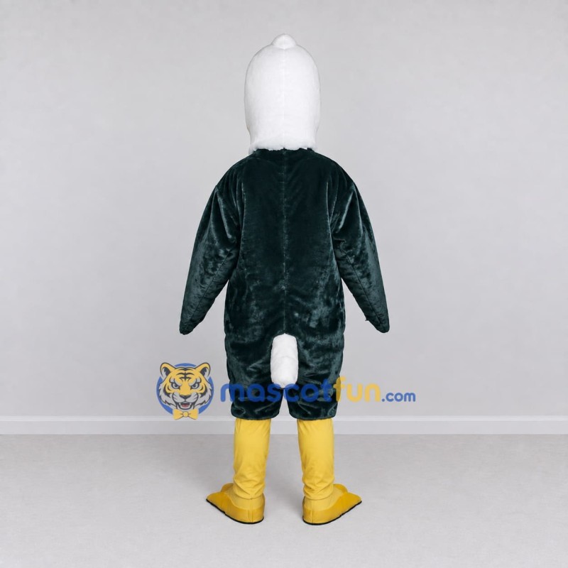 Custom Black and White Bird Character Mascot Costume Adult Full Body Suit for School Events