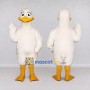 Custom White and Yellow Duck Character Mascot Costume Adult Full Body Suit for Farm Events