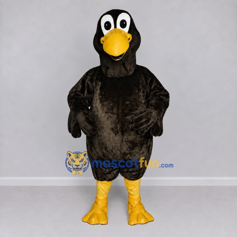 Custom Black and Yellow Bird Character Mascot Costume Adult Full Body Suit for School Events Custom Black and Yellow Bird Character Mascot Costume Adult Full Body Suit for School Events