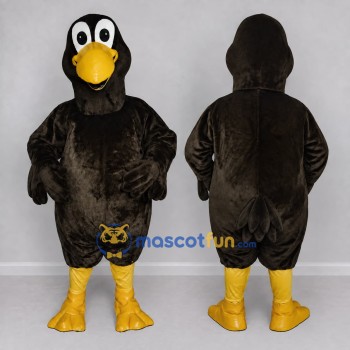 Custom Black and Yellow Bird Character Mascot Costume Adult Full Body Suit for School Events