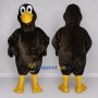 Custom Black and Yellow Bird Character Mascot Costume Adult Full Body Suit for School Events