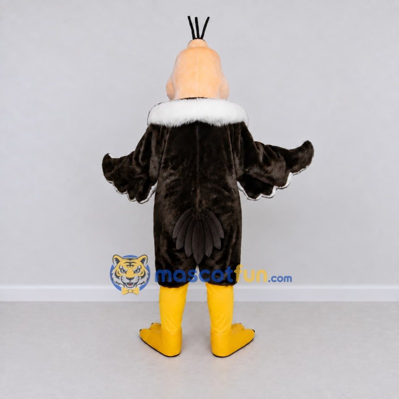 Custom Black and Cream Vulture Character Mascot Costume Adult Full Body Suit for Wildlife Events Custom Black and Cream Vulture Character Mascot Costume Adult Full Body Suit for Wildlife Events