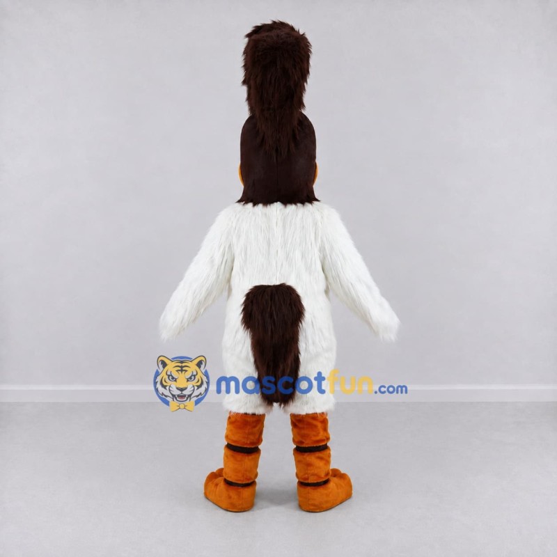 Custom White and Brown Crested Bird Character Mascot Costume Adult Full Body Suit for Theme Parties Custom White and Brown Crested Bird Character Mascot Costume Adult Full Body Suit for Theme Parties
