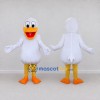 Custom White and Orange Duck Character Mascot Costume Adult Full Body Suit for School Events Custom White and Orange Duck Character Mascot Costume Adult Full Body Suit for School Events