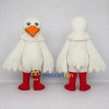Custom Cream and Orange Bird Character Mascot Costume Adult Full Body Suit for School Events