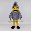 Custom Gray and Yellow Crested Bird Character Mascot Costume Adult Full Body Suit for School Events Custom Gray and Yellow Crested Bird Character Mascot Costume Adult Full Body Suit for School Events