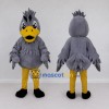 Custom Gray and Yellow Crested Bird Character Mascot Costume Adult Full Body Suit for School Events Custom Gray and Yellow Crested Bird Character Mascot Costume Adult Full Body Suit for School Events