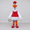 Custom White and Red Goose Character in Sportswear Mascot Costume Adult Full Body Suit for Sports Events Custom White and Red Goose Character in Sportswear Mascot Costume Adult Full Body Suit for Sports Events