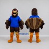 Custom Brown and Blue Turkey Character in a T-Shirt Mascot Costume Adult Full Body Suit for Farm Events Custom Brown and Blue Turkey Character in a T-Shirt Mascot Costume Adult Full Body Suit for Farm Events