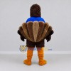 Custom Brown and Blue Turkey Character in a T-Shirt Mascot Costume Adult Full Body Suit for Farm Events Custom Brown and Blue Turkey Character in a T-Shirt Mascot Costume Adult Full Body Suit for Farm Events