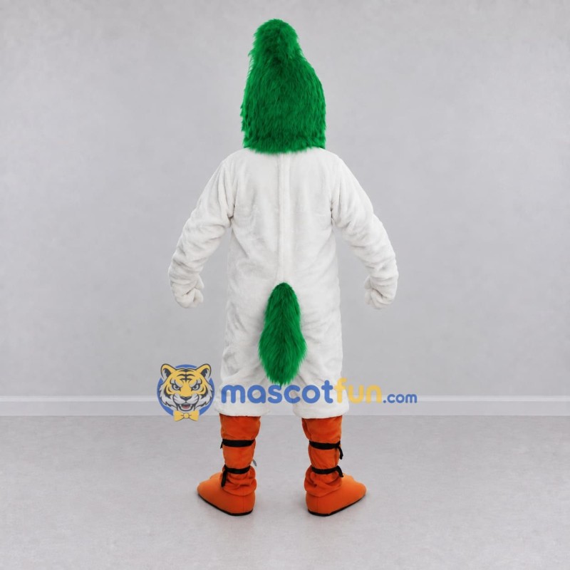 Custom Green and White Duck Character Mascot Costume Adult Full Body Suit for School Events Custom Green and White Duck Character Mascot Costume Adult Full Body Suit for School Events