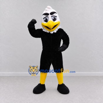 Custom Black and White Eagle Character Mascot Costume Adult Full Body Suit for Sports Events Custom Black and White Eagle Character Mascot Costume Adult Full Body Suit for Sports Events