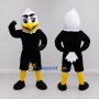 Custom Black and White Eagle Character Mascot Costume Adult Full Body Suit for Sports Events