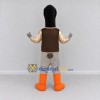 Custom Black and Brown Duck Character in a Jacket Mascot Costume Adult Full Body Suit for School Events