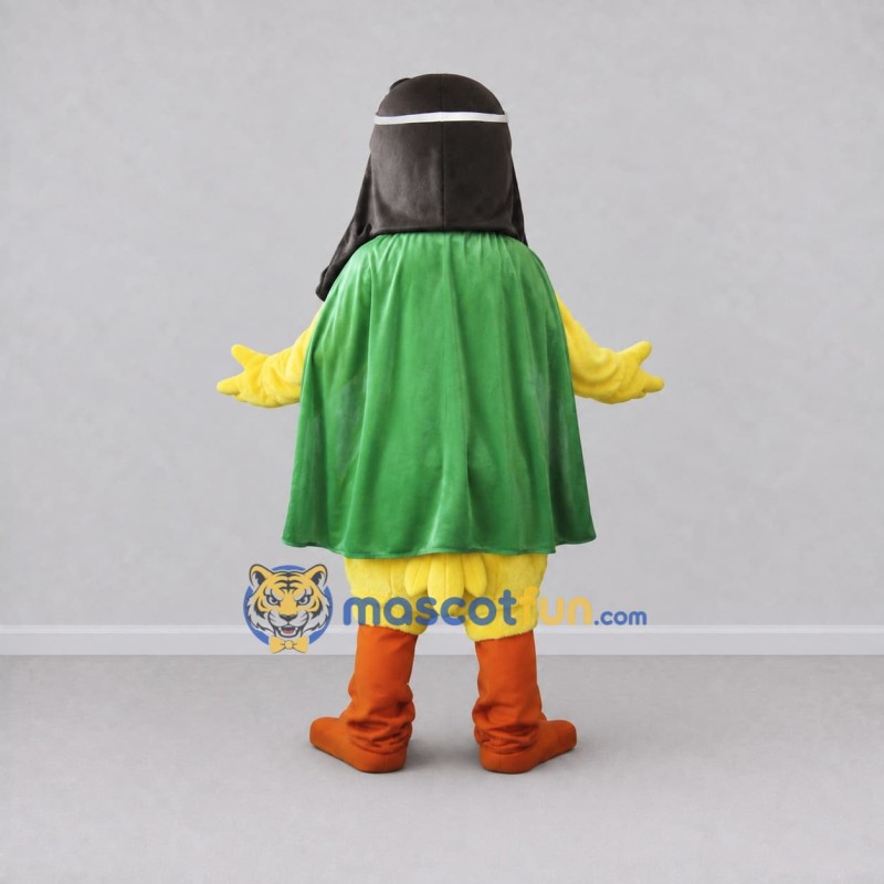 Custom Yellow and Green Aviator Bird Character Mascot Costume Adult Full Body Suit for Theme Parties Custom Yellow and Green Aviator Bird Character Mascot Costume Adult Full Body Suit for Theme Parties