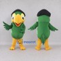 Custom Green and Yellow Parrot Character with a Cap Mascot Costume Adult Full Body Suit for School Events
