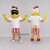 Custom Yellow and Red Chicken Character with Sunglasses Mascot Costume Adult Full Body Suit for Summer Events