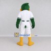 Custom Green and White Duck Character in a Baseball Uniform Mascot Costume Adult Full Body Suit for Sports Events Custom Green and White Duck Character in a Baseball Uniform Mascot Costume Adult Full Body Suit for Sports Events