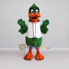 Custom Green and White Duck Character in a Jersey Mascot Costume Adult Full Body Suit for Sports Events Custom Green and White Duck Character in a Jersey Mascot Costume Adult Full Body Suit for Sports Events