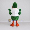 Custom Green and White Duck Character in a Jersey Mascot Costume Adult Full Body Suit for Sports Events Custom Green and White Duck Character in a Jersey Mascot Costume Adult Full Body Suit for Sports Events