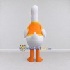 Custom White and Orange Goose Character in a Shirt Mascot Costume Adult Full Body Suit for Farm Events Custom White and Orange Goose Character in a Shirt Mascot Costume Adult Full Body Suit for Farm Events