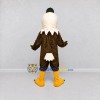 Custom Brown and White Eagle Character with a Beanie Mascot Costume Adult Full Body Suit for School Events Custom Brown and White Eagle Character with a Beanie Mascot Costume Adult Full Body Suit for School Events