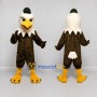 Custom Brown and White Eagle Character with a Beanie Mascot Costume Adult Full Body Suit for School Events