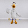 Custom White and Brown Goose Character with an Aviator Cap Mascot Costume Adult Full Body Suit for Theme Parties Custom White and Brown Goose Character with an Aviator Cap Mascot Costume Adult Full Body Suit for Theme Parties