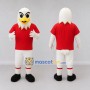 Custom White and Red Eagle Character in a T-Shirt Mascot Costume Adult Full Body Suit for Sports Events