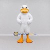 Custom White and Orange Duck Character Mascot Costume Adult Full Body Suit for School Events Custom White and Orange Duck Character Mascot Costume Adult Full Body Suit for School Events