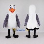 Custom White and Gray Seagull Character Mascot Costume Adult Full Body Suit for Ocean Events