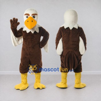 Custom Brown and White Eagle Character Mascot Costume Adult Full Body Suit for Sports Events