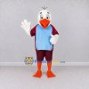 Custom White and Blue Bird Character in Sportswear Mascot Costume Adult Full Body Suit for Sports Events Custom White and Blue Bird Character in Sportswear Mascot Costume Adult Full Body Suit for Sports Events