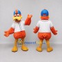 Custom Orange and White Duck Character in a Baseball Jersey Mascot Costume Adult Full Body Suit for Sports Events
