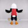 Custom Black White and Red Eagle Character in a Jersey Mascot Costume Adult Full Body Suit for Sports Events Custom Black White and Red Eagle Character in a Jersey Mascot Costume Adult Full Body Suit for Sports Events