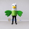 Custom White and Green Eagle Character Mascot Costume Adult Full Body Suit for School Events Custom White and Green Eagle Character Mascot Costume Adult Full Body Suit for School Events