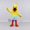 Custom Yellow and Blue Duck Character in Striped Shorts Mascot Costume Adult Full Body Suit for Summer Events Custom Yellow and Blue Duck Character in Striped Shorts Mascot Costume Adult Full Body Suit for Summer Events